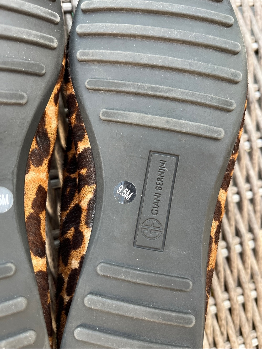 Giani Bernini Leopard Print Calf Hair Loafers Moccasins Flats 9.5 - Picture 8 of 8